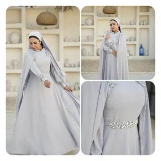 پیراهن شنل طوسی